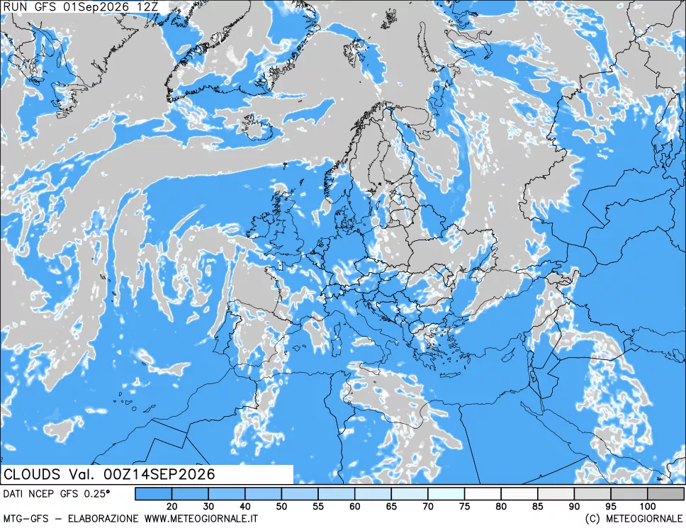 mappa Nuvolosità totale