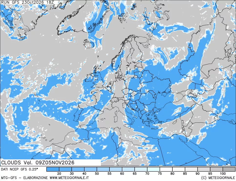 mappa Nuvolosità totale