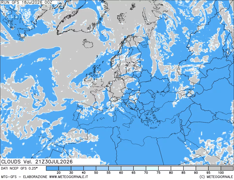 mappa Nuvolosità totale