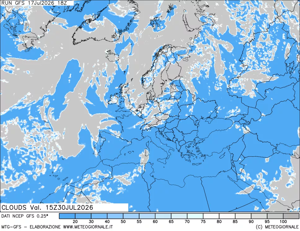 mappa Nuvolosità totale