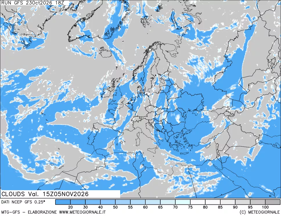 mappa Nuvolosità totale