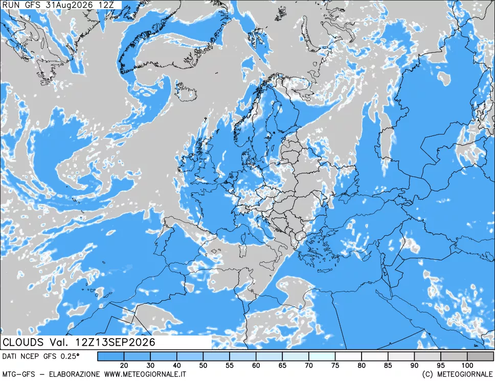 mappa Nuvolosità totale