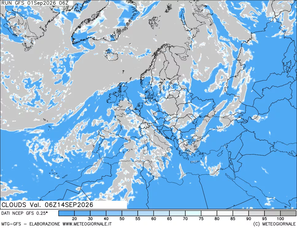 mappa Nuvolosità totale