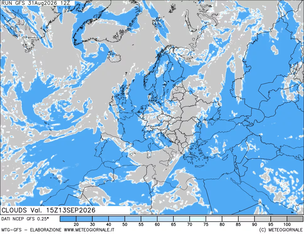 mappa Nuvolosità totale