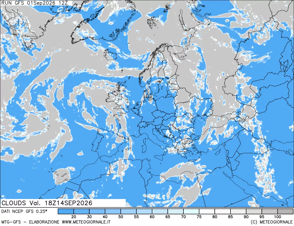 mappa Nuvolosità totale