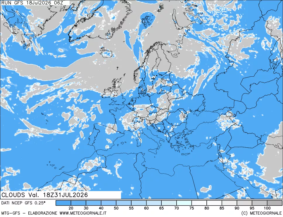 mappa Nuvolosità totale