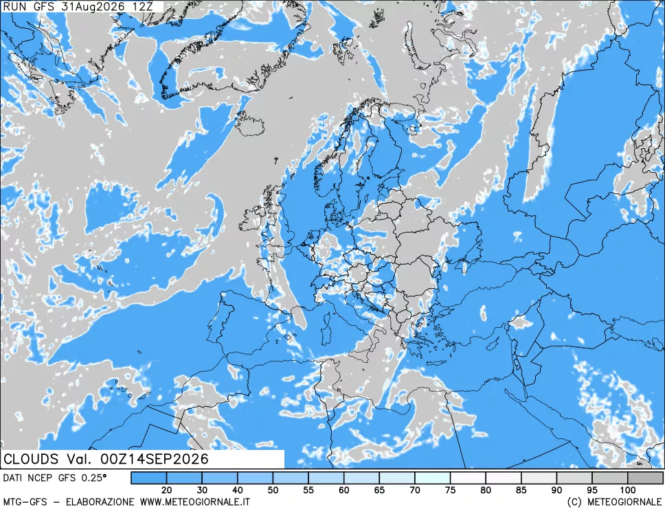 mappa Nuvolosità totale