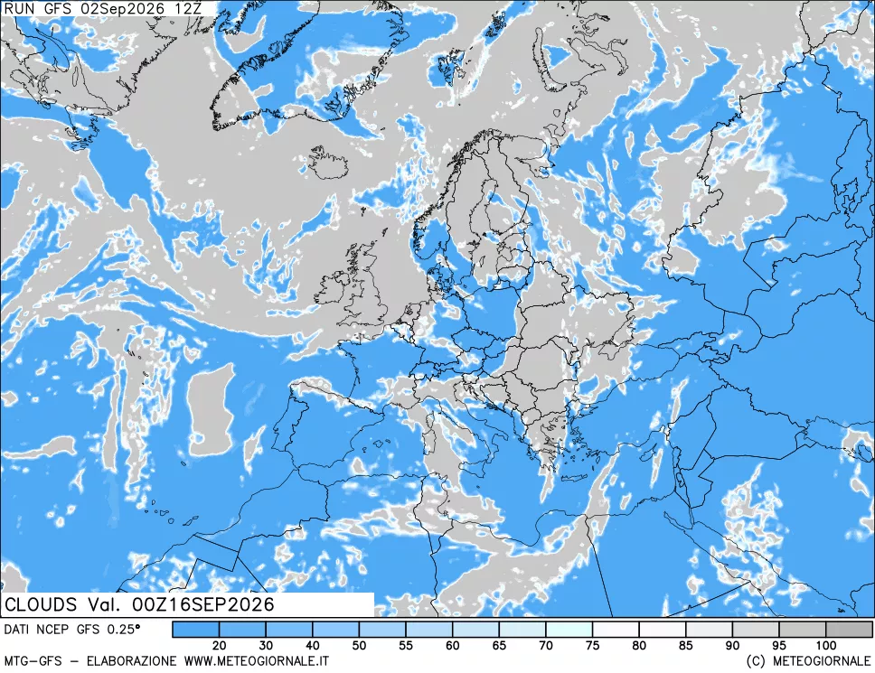 mappa Nuvolosità totale