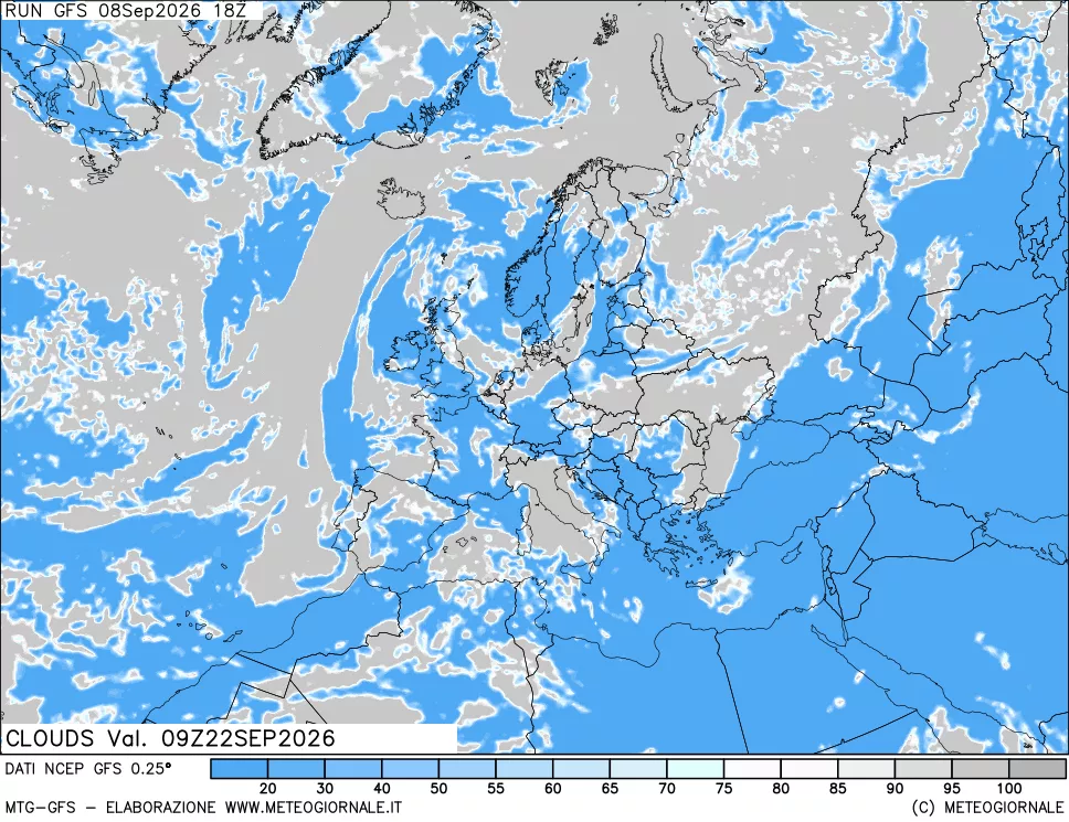 mappa Nuvolosità totale