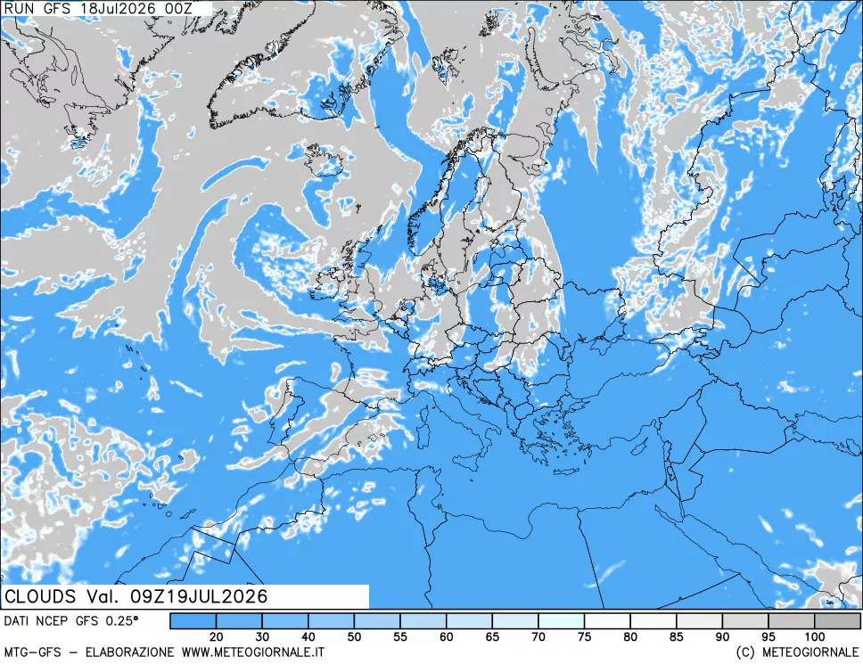 mappa Nuvolosità totale