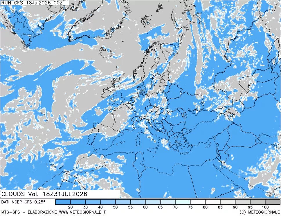 mappa Nuvolosità totale