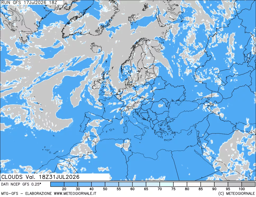 mappa Nuvolosità totale