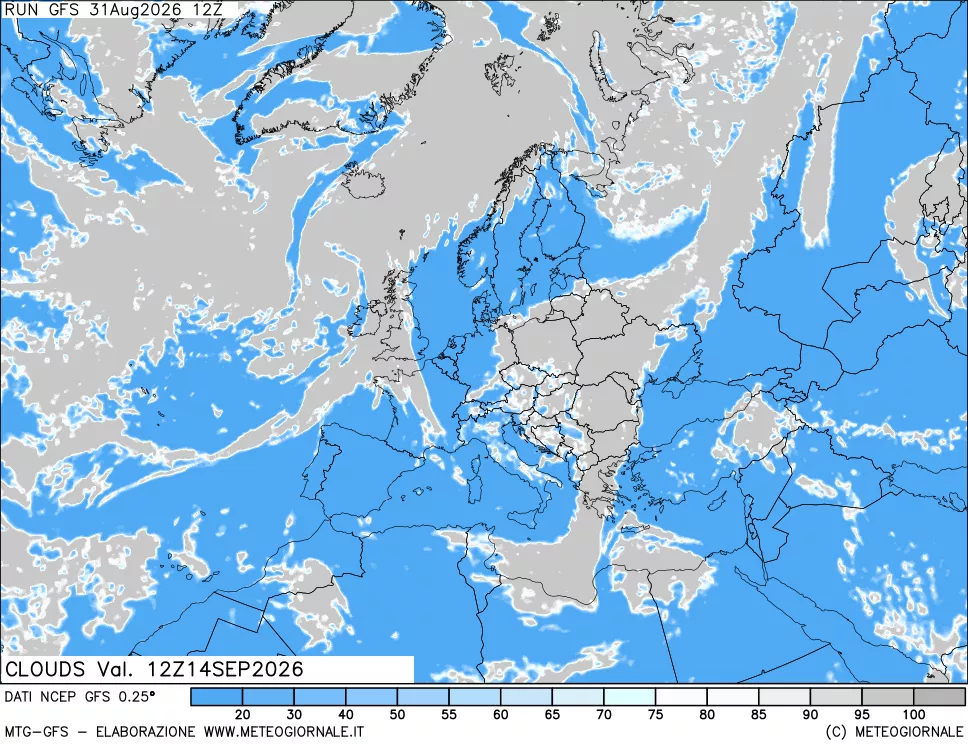 mappa Nuvolosità totale