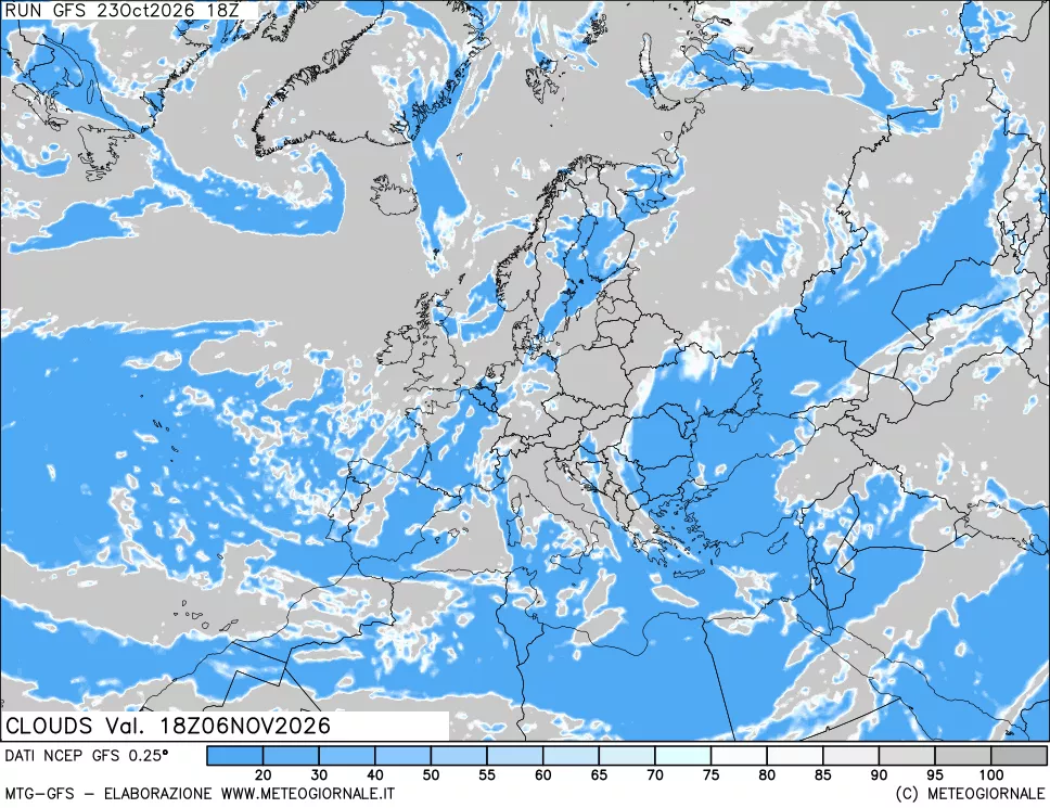 mappa Nuvolosità totale