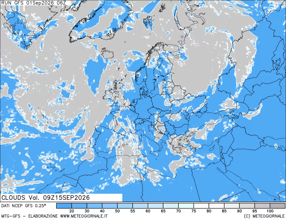 mappa Nuvolosità totale