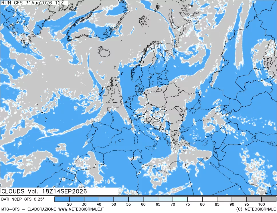 mappa Nuvolosità totale