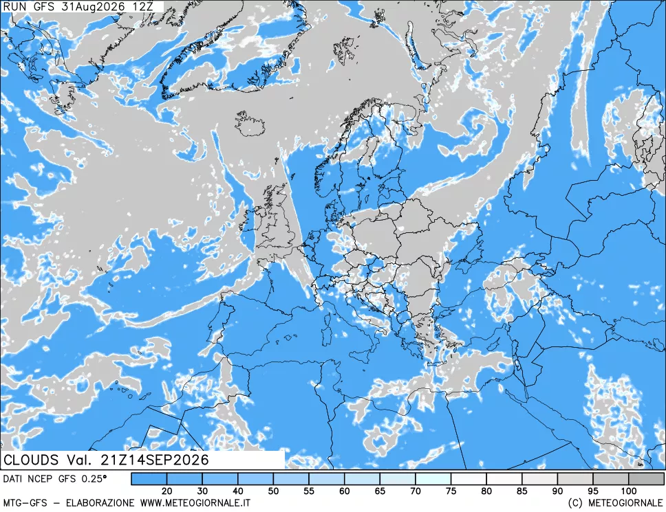 mappa Nuvolosità totale