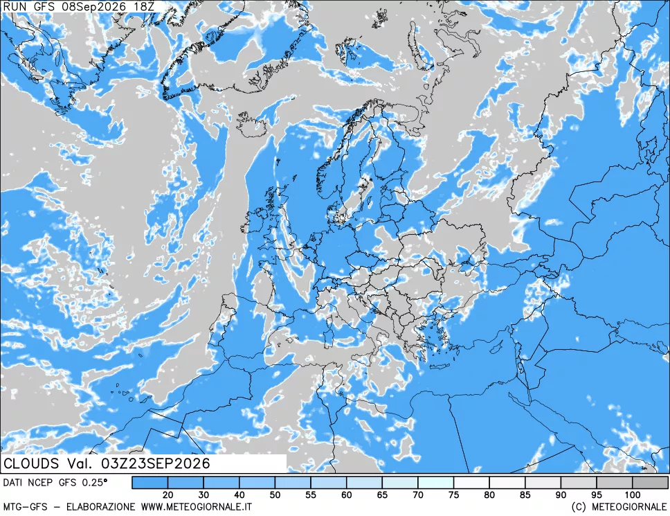 mappa Nuvolosità totale