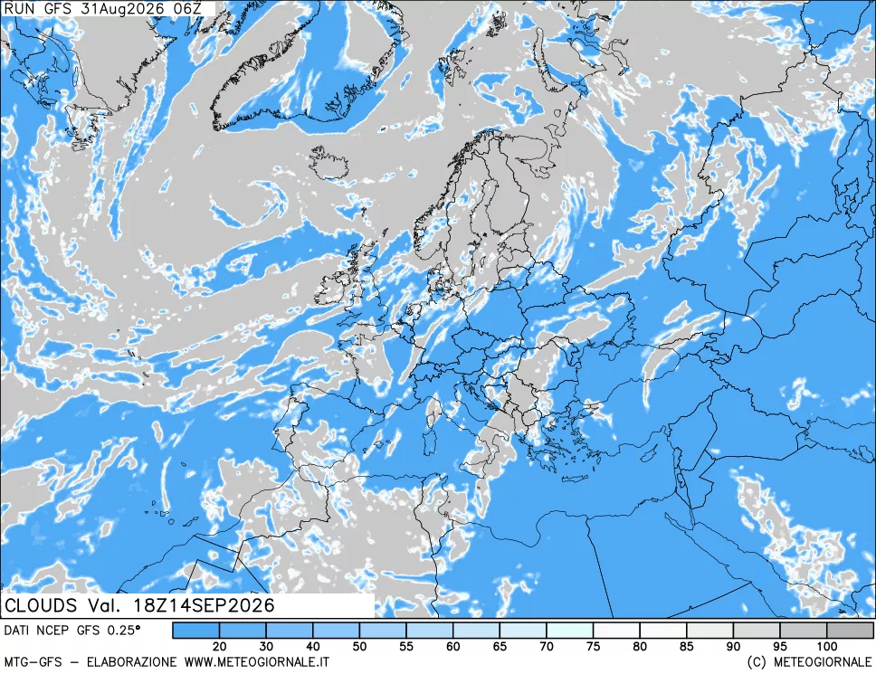 mappa Nuvolosità totale