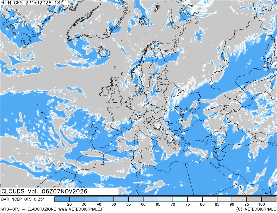 mappa Nuvolosità totale