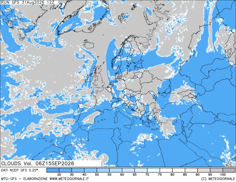 mappa Nuvolosità totale