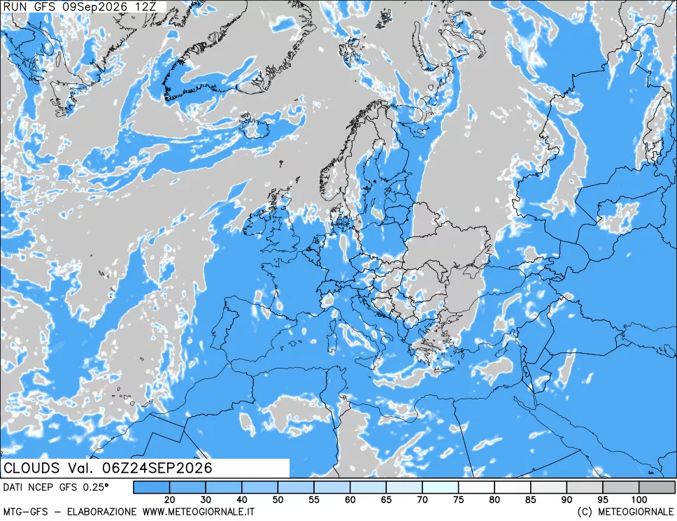mappa Nuvolosità totale