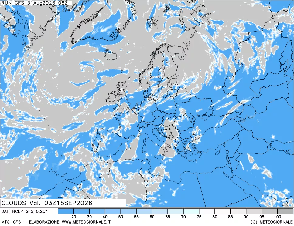 mappa Nuvolosità totale