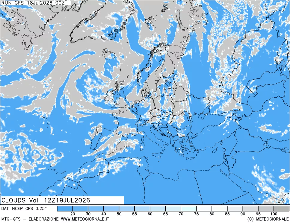 mappa Nuvolosità totale