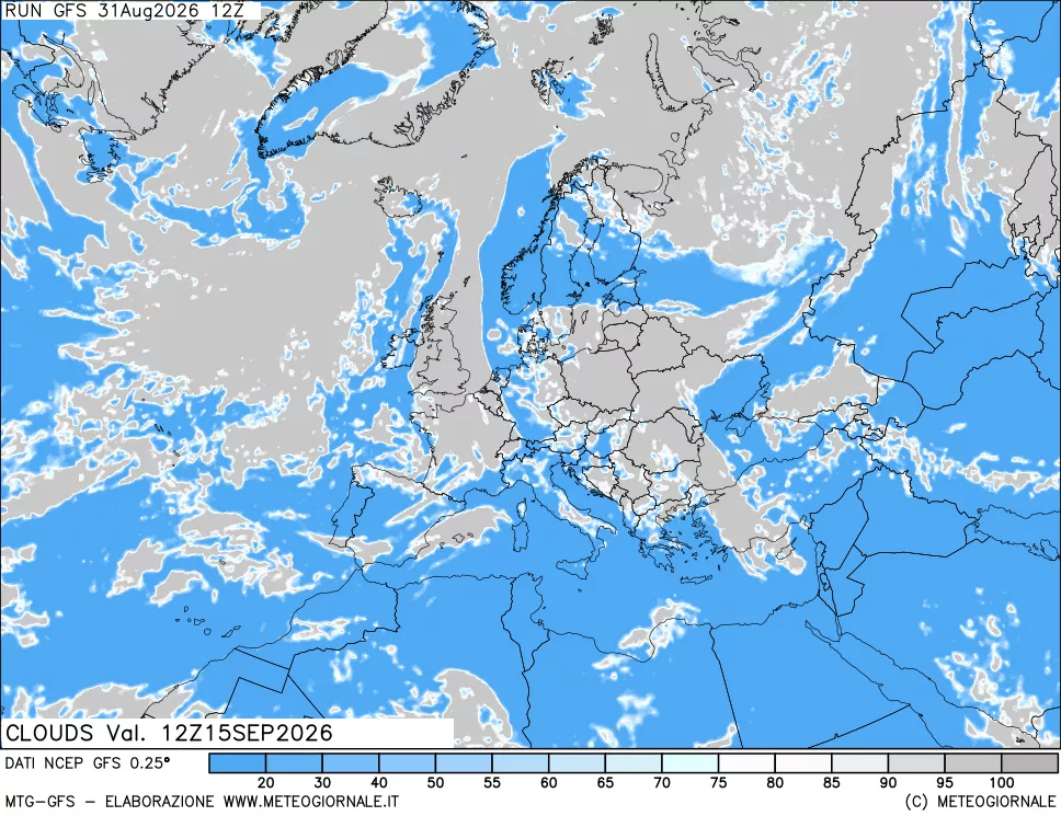 mappa Nuvolosità totale