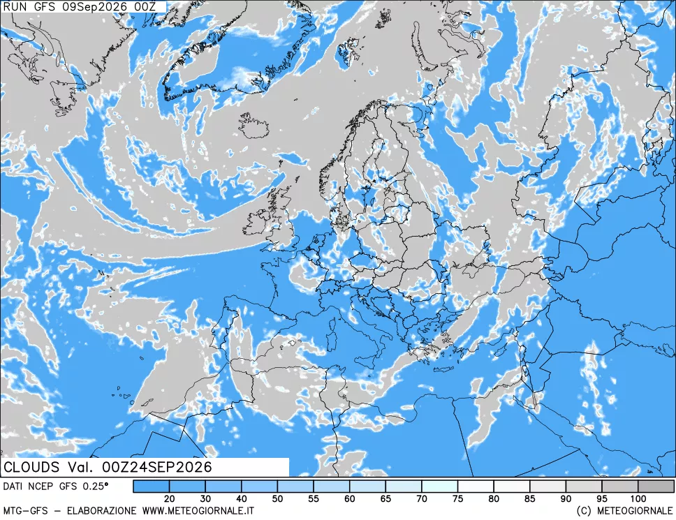 mappa Nuvolosità totale