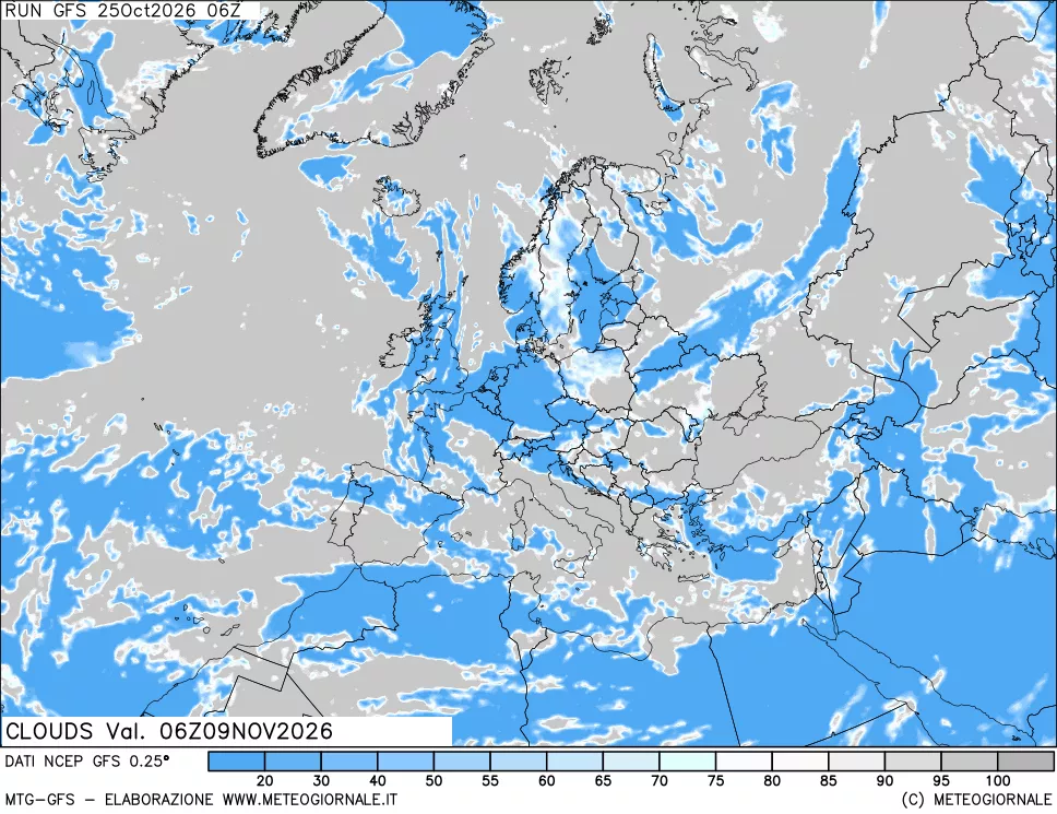 mappa Nuvolosità totale