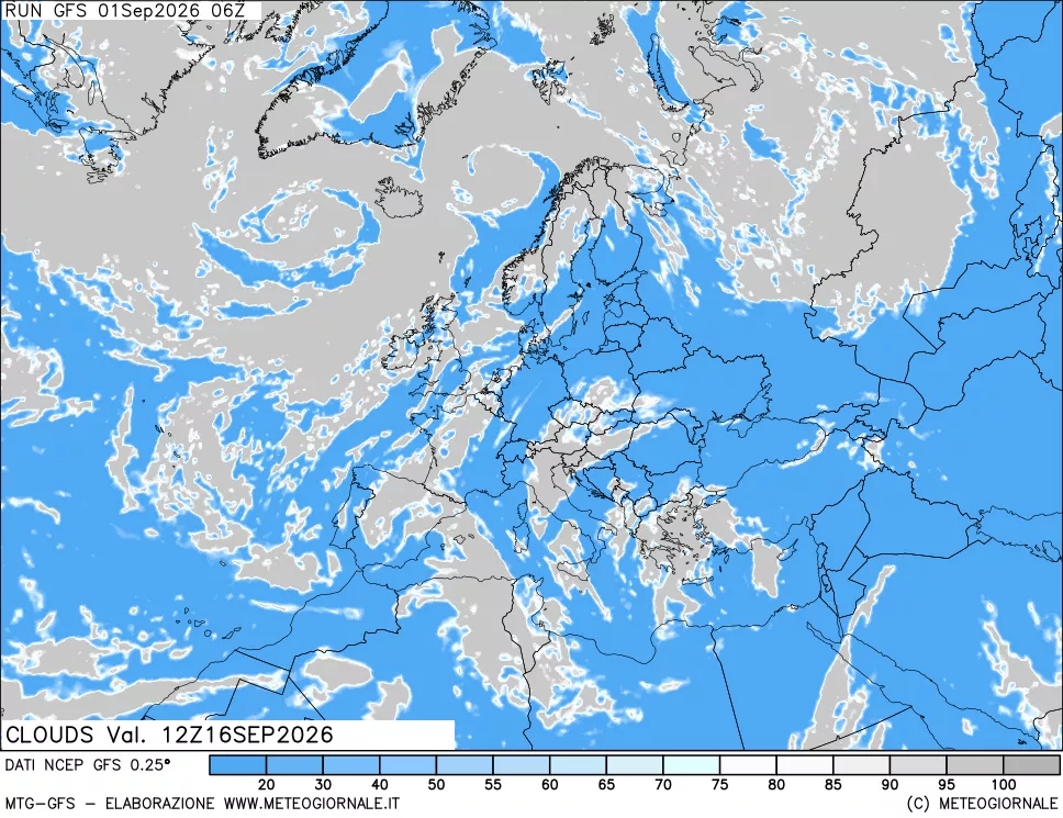 mappa Nuvolosità totale