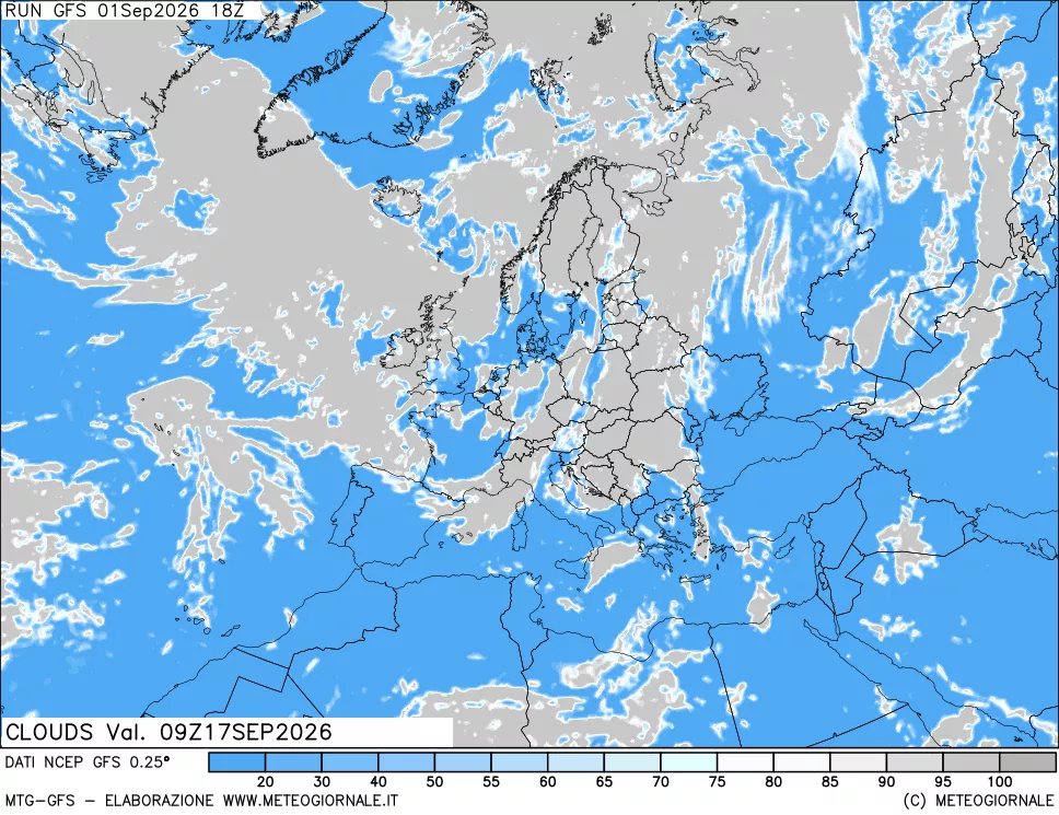 mappa Nuvolosità totale
