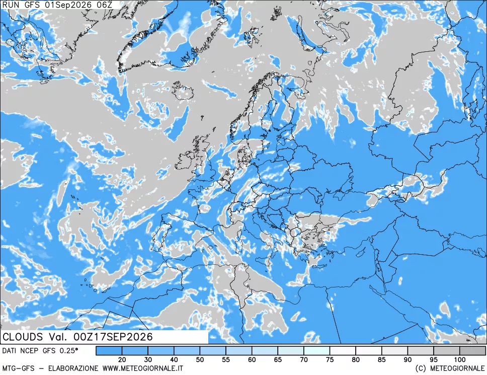 mappa Nuvolosità totale