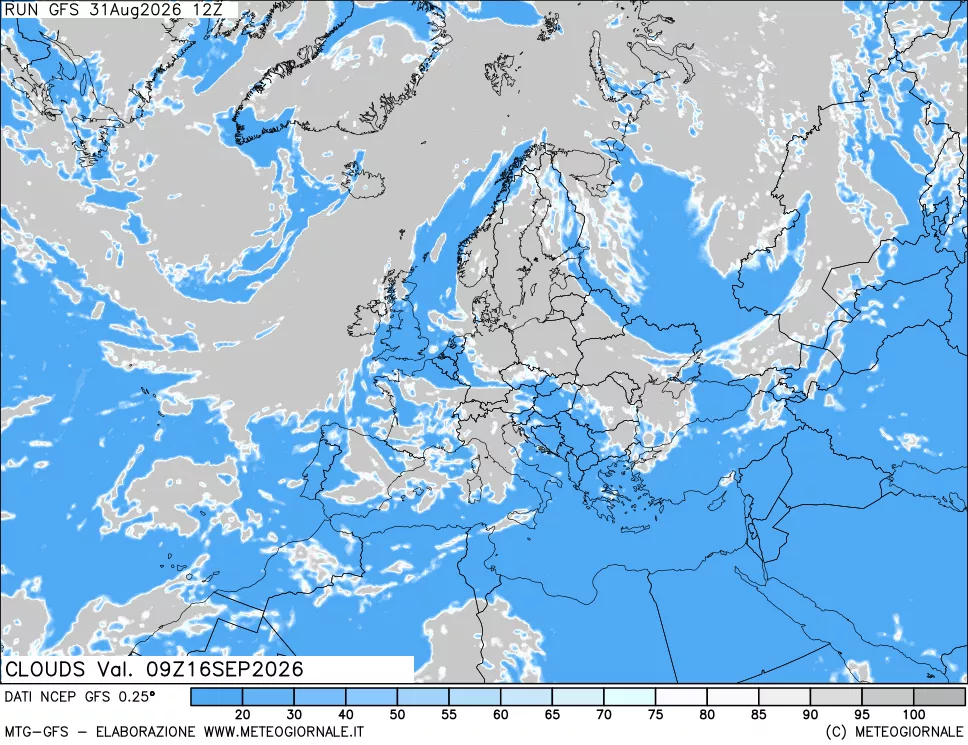 mappa Nuvolosità totale