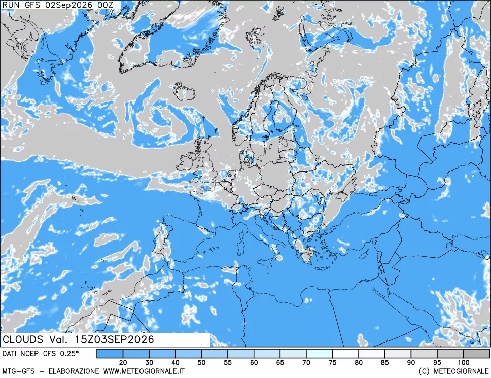 mappa Nuvolosità totale