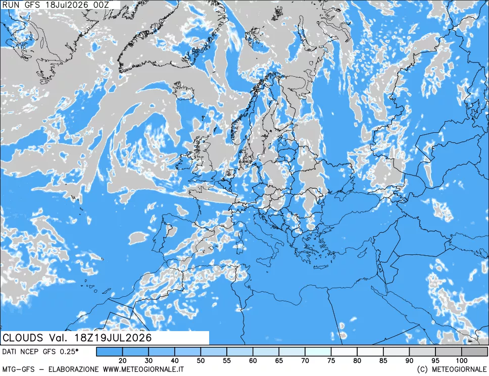 mappa Nuvolosità totale