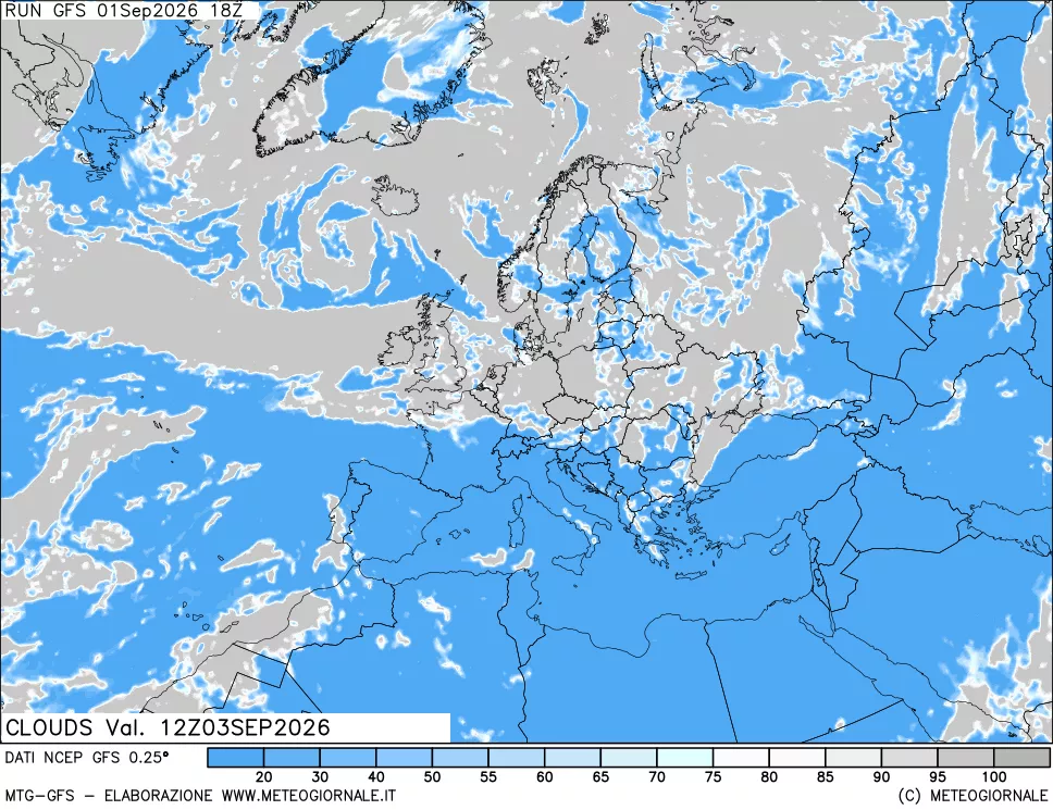 mappa Nuvolosità totale