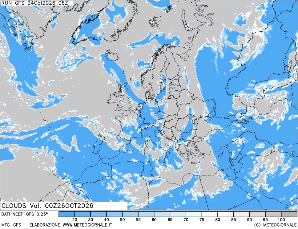 mappa Nuvolosità totale