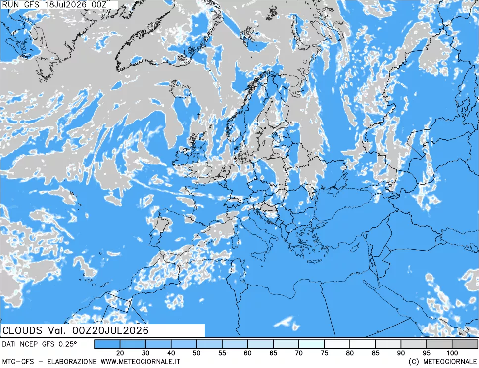 mappa Nuvolosità totale