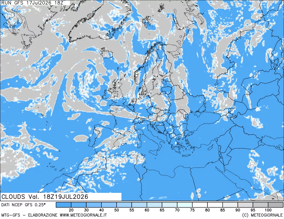 mappa Nuvolosità totale