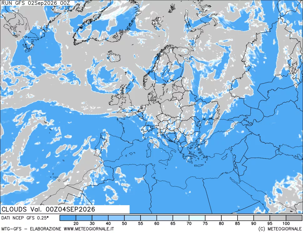mappa Nuvolosità totale