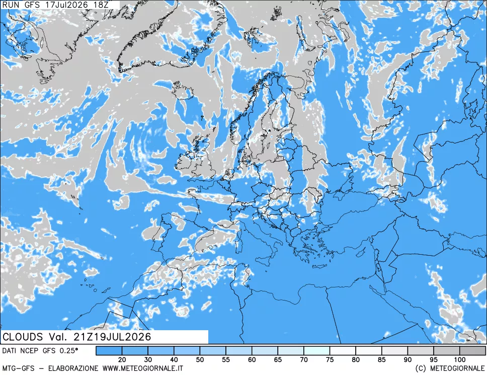 mappa Nuvolosità totale