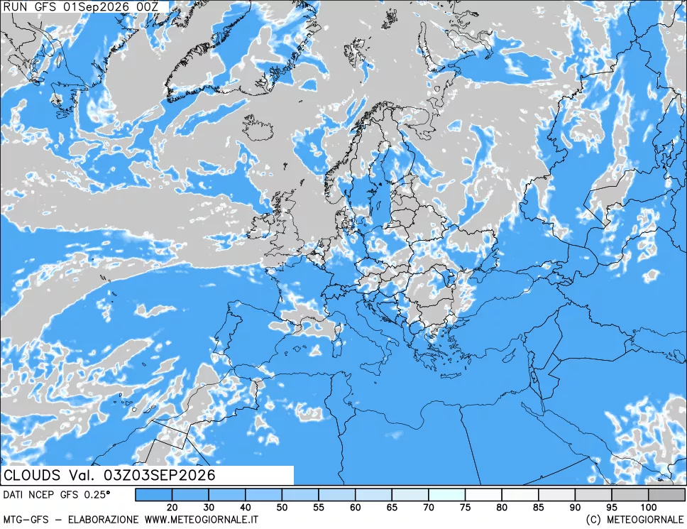 mappa Nuvolosità totale