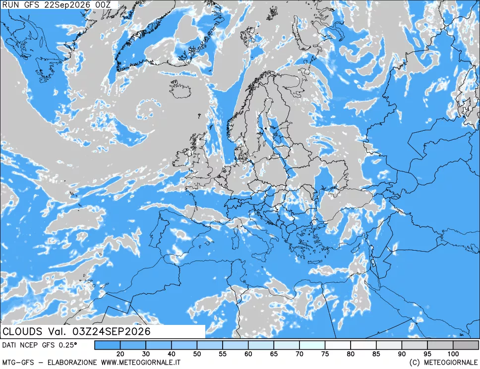 mappa Nuvolosità totale
