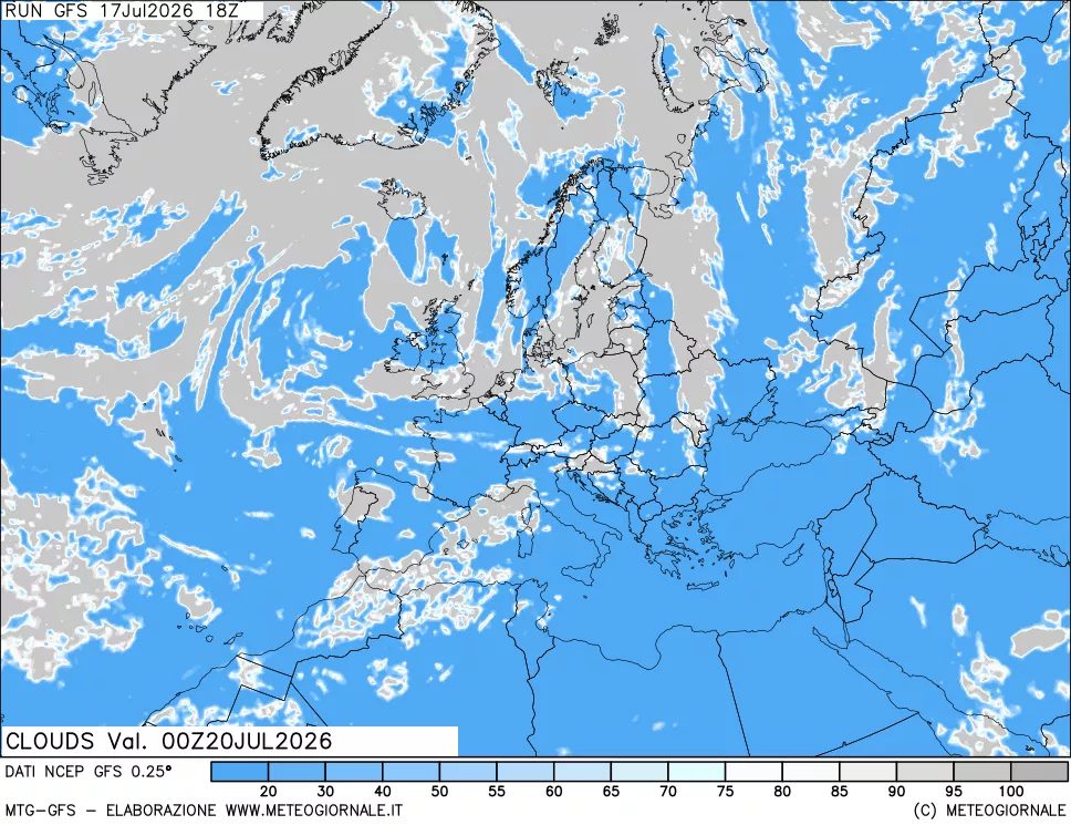mappa Nuvolosità totale