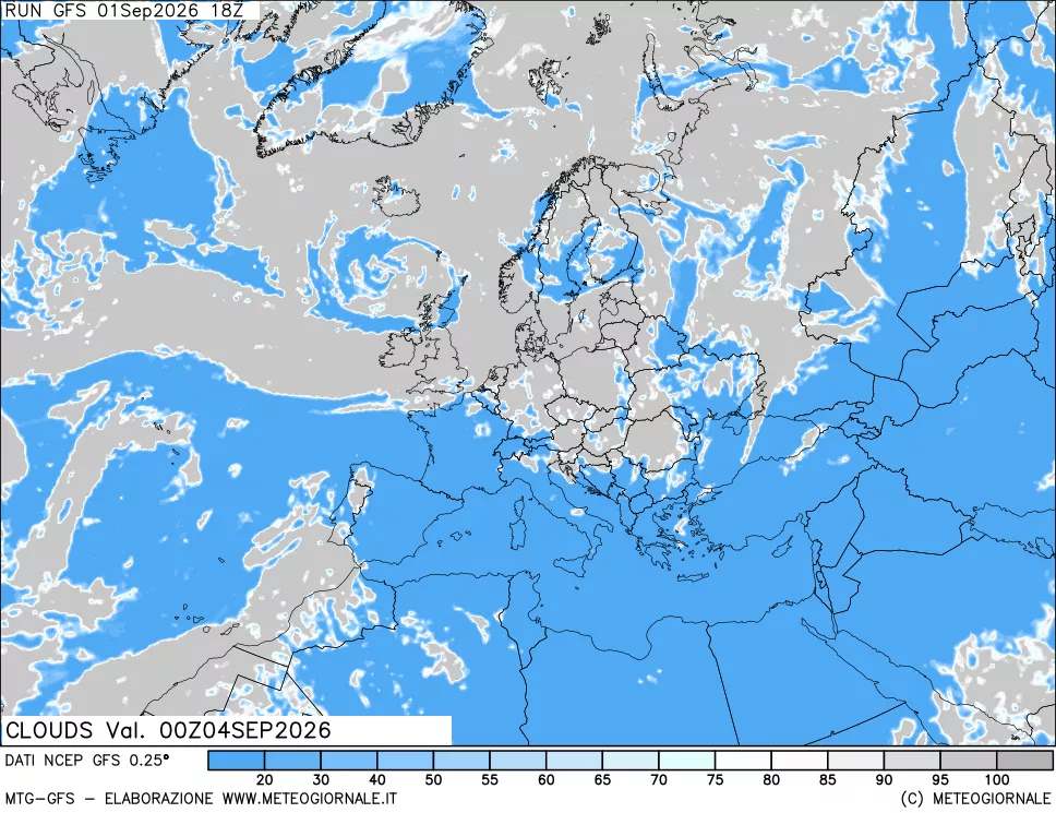 mappa Nuvolosità totale
