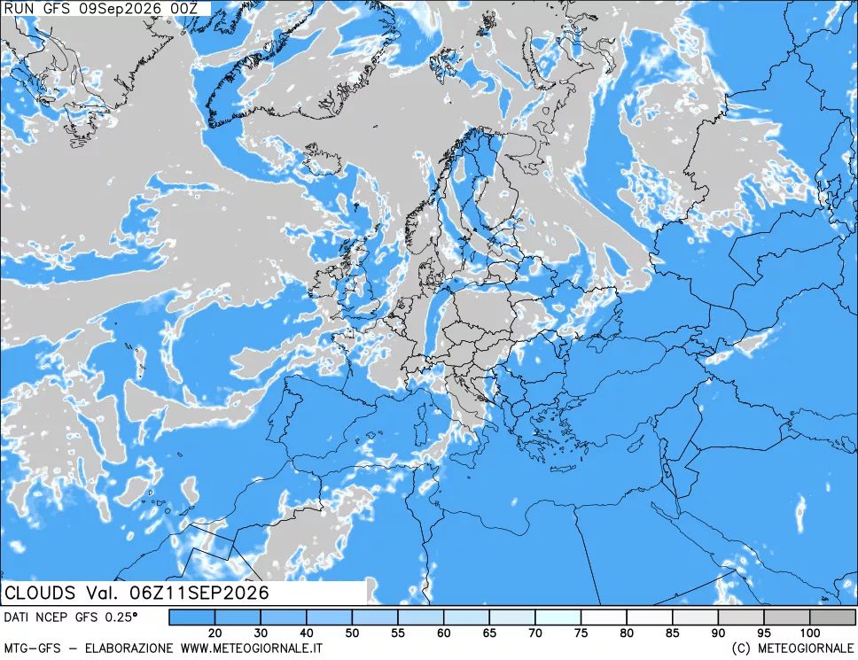 mappa Nuvolosità totale