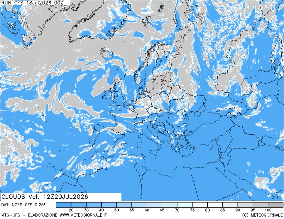 mappa Nuvolosità totale