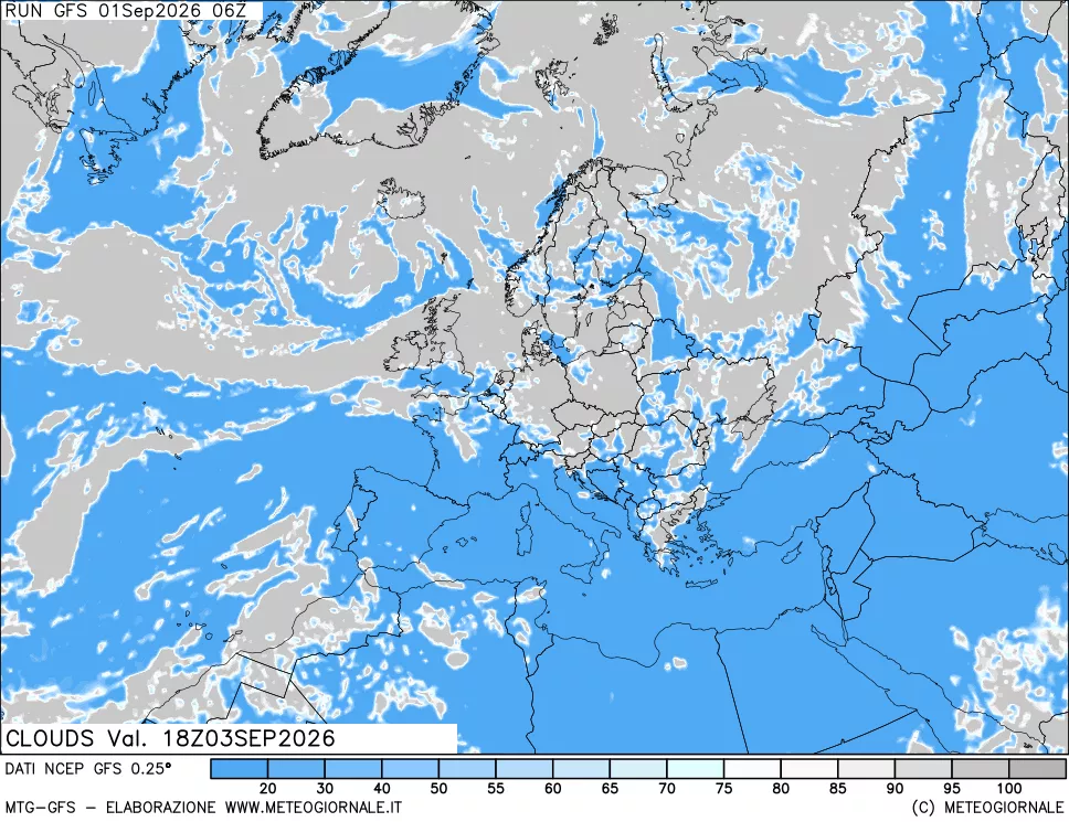 mappa Nuvolosità totale